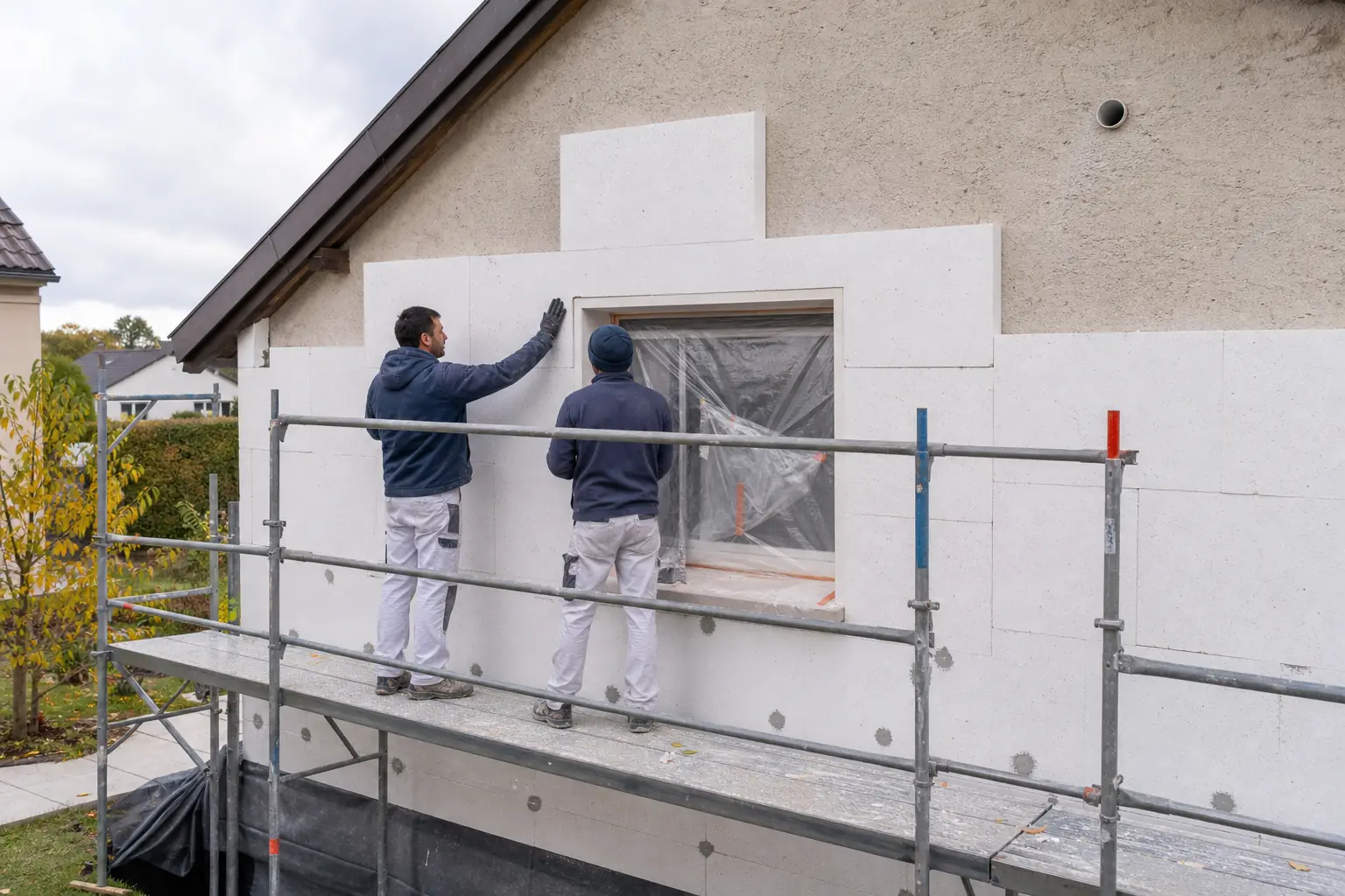 Rénovation thermique Saint-Louis – coordination de la façade Rénovation thermique Saint-Louis avec isolation de façade et ventilation coordonnée