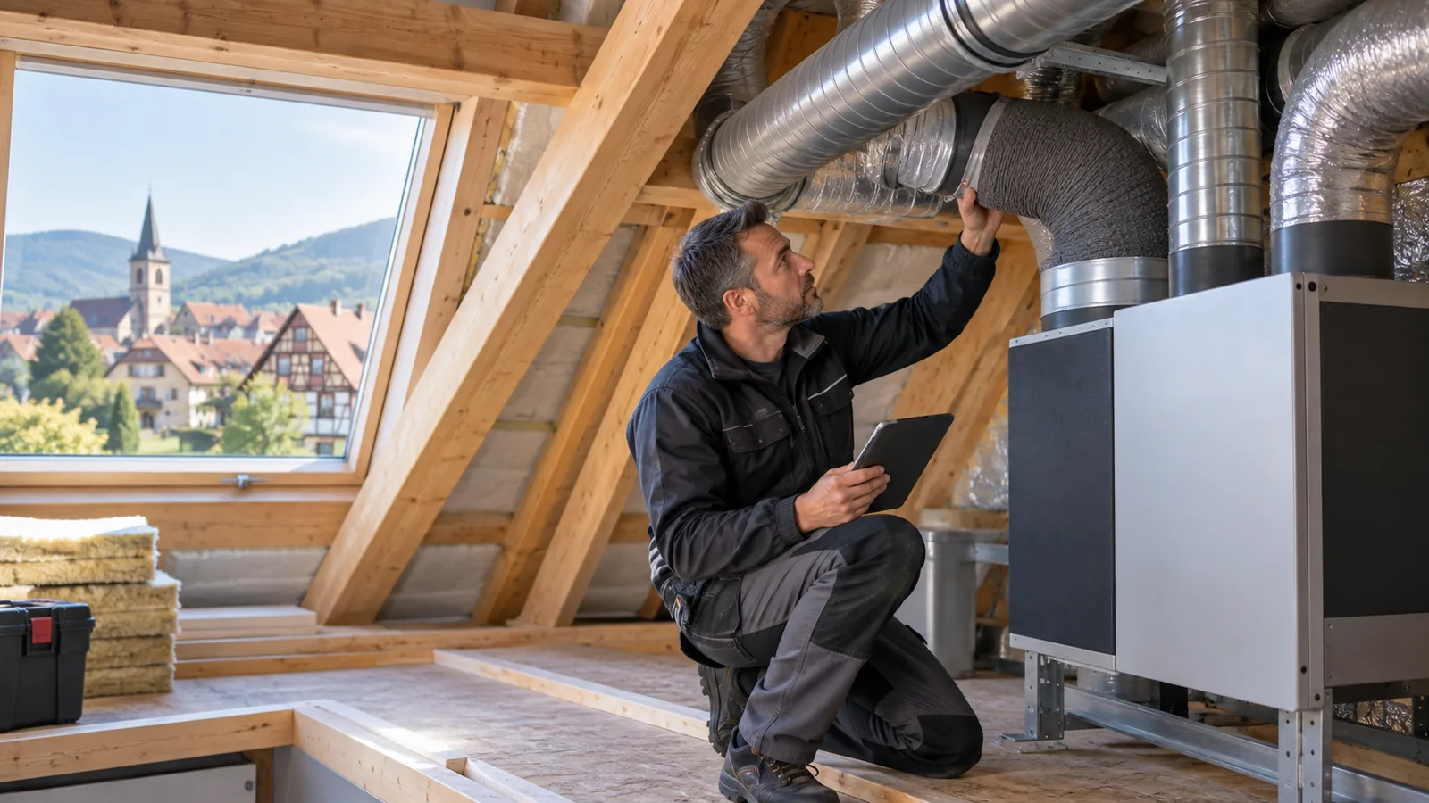 quelle vmc choisir en rénovation – étude des gaines en Alsace quelle vmc choisir en rénovation avec contrôle des gaines dans des combles en Alsace