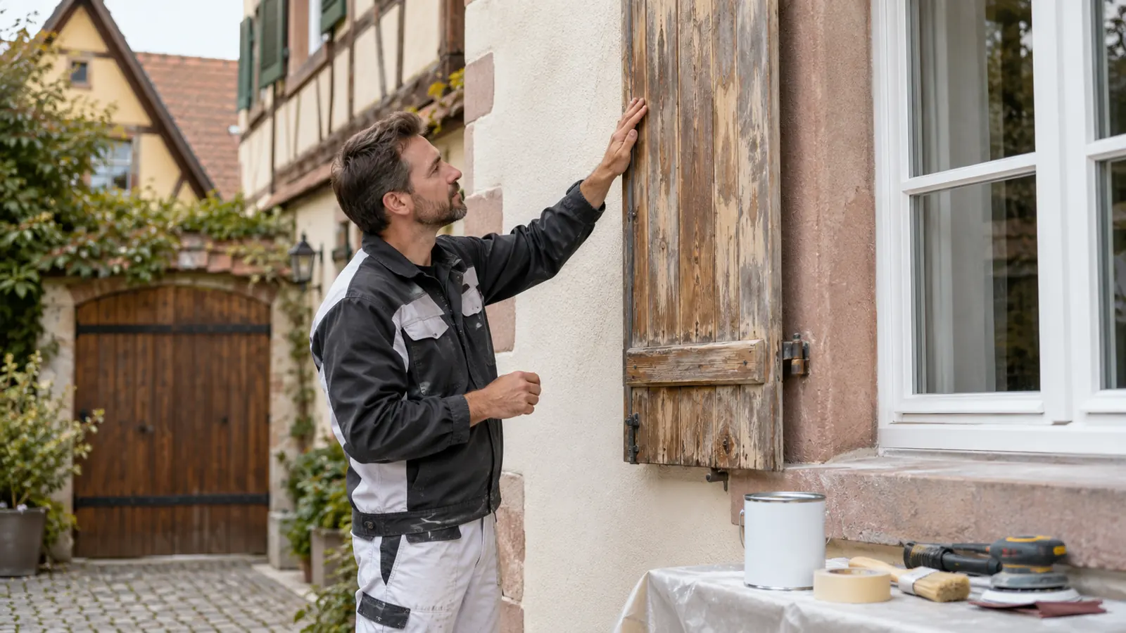 sous couche peinture bois extérieur – diagnostic de boiseries en Alsace sous couche peinture bois extérieur lors du diagnostic de volets en Alsace